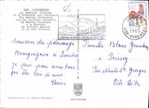 CPM Lourdes La Basilique Illuminee et la Procession aux Flambeaux 