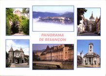 CPM Besancon Panoramique Doubs La Citadelle 
