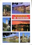 CPM Besancon Doubs Panorama Les quais du Doubs vue generale l'Eglise Saint Pierre L'Eglise de la Mad