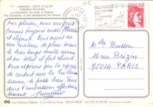 CPM Cannes Cote d'Azur French Riviera La Croisette Au fond le Suquet 