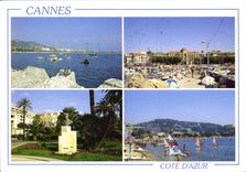 CPM La Cote d'Azur Cannes La Baie de Cannes l'esplanade Georges Pompidou 
