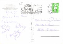 CPM La Cote d'Azur Cannes La Baie de Cannes l'esplanade Georges Pompidou 