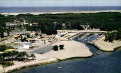 CPM Bassin d'Arcachon Le Cap Ferret vue aerienne Le port de la Vigne et l'Ocean 