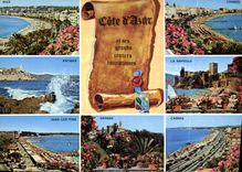 CPM Cote d'Azur French Riviera Souvenir de la Cote d'Azur 