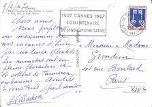 CPM Cannes Une partie des Jardins le Suquet le Port dans le fond l'Esterel 