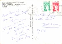 CPM Couleurs et Lumiere de France Bassin d'Arcachon Andernos les Bains Gironde La Plage devant le Ca