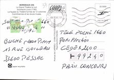 CPM Bordeaux le Grand Theatre la nuit architecte Louis 1780 la facade du Theatre formee de 12 colonn