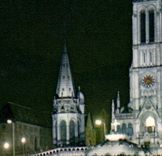 CPM Lourdes Htes Pyr Basilique la nuit 