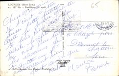 CPM Lourdes Htes Pyr Basilique la nuit 