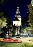 CPM En Bretagne Dinan Cotes du Nord Basilique Saint sauveur et Jardins Anglais Illumines 