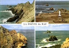 CPM La Bretagne La Pointe du Raz vue generale Notre Dame des Naufrages Tete de Cochon Extreme Pointe