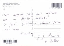 CPM Vardes Loire Atlantique Pont suspendu sur la Loire 1965 Photo Pierre Morisan