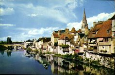 CPM Argenton sur Creuse Indre Vieilles Maisons a Galeries au bord de la Creuse 