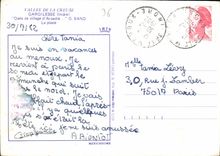 CPM Vallee de la Creuse Gargilesse Indre Dans ce village d'Arcadie G Sand la Plage