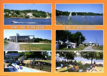 CPM Val de Creuse Eguzon Indre lac Chambon Camping Plage 