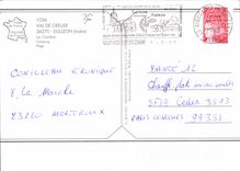 CPM Val de Creuse Eguzon Indre lac Chambon Camping Plage 
