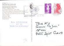 CPM Chateau du Clos Luce Amboise Indre et Loire Leonard de Vinci portrait d'Isabelle d'Este duchesse