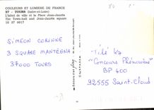 CPM Couleurs et Lumiere de France tours Indre et Loire l'Hotel de Ville et la Place Jean jaures 