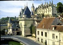 CPM En Touraine Loches Indre et Loire Chateau et Porte des Cordeliers 