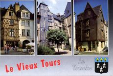 CPM Les Merveilles du Val de Loire Tours Indre et Loire la vieille ville et ses Maisons a Pans de bo