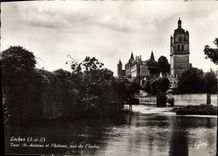 CPM Loches I et L tour St Antoine et chateau sus le l'Indre 