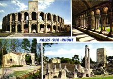 CPM La Provence Arles sur Rhone B du R Arenes Cloitre Saint Trophime galerie romane du XIIs les Alys