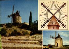 CPM Fonrvieille Le Moulin de Daudet et les 32 vents de Provence 
