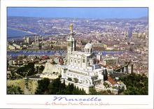 CPM Marseille La Basilique Notre Dame de la Garde 