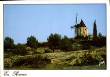 CPM En Provence Fontvieille Moulin d'Alphonse Daudet attend toujours les anes charges de ble 