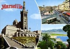 CPM Marseille Souvenir la Vierge de la Garde Quai des Belges Promenade de la Corniche 