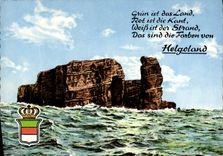 CPM Grun ist das Land rot ist die Kant Weib ist der Strand das sind die Farben von Heligoland Helgol