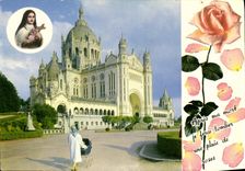 CPM Lisieux Calvados Ste Therese et la Basilique 