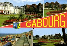 CPM Cabourg Calvados les jardins du casino la plage 