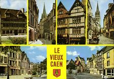 CPM Caen Calvados la maison des Quatrans la rue Froide les facades typiques de la rue Saint Pierre l