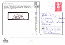 CPM Caen Calvados le Vieux Saint Etienne la rue Froide L'Eglise Saint Pierre L'Abbaye ux Hommes fond