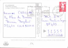 CPM En Normandie Cabourg Calvados la plage le Grand Hotel et le Casino 