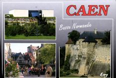 CPM Caen Calvados le Memorial un musee pour la paix le quartier du Vaugueux le chateau 