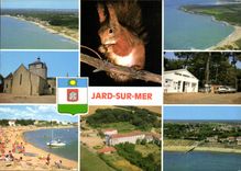 CPM Jard sur Mer Vendee les plages l'eglise et l'abbaye 
