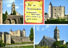 CPM La Vendee Touristique Ile de Noirmoutier Noirmoutier Chateau feodal du IX Eglise Romane 