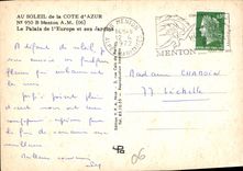 CPM Au soleil de la Cote d'Azur Menton A M le Palais de l'Europe et ses Jardins 