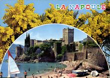 CPM Cote d'Azur La Napoule Alpes Maritimes la plage et le chateau 