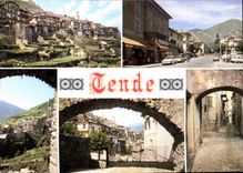 CPM Tende Alpes Maritimes Village medieval de la haute vallee de la Roya domine par les ruines du ch