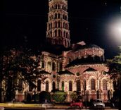 CPM Toulouse Ville d'Art Cite des Violettes la Basilique Saint Sernin chef d'oeuvre de l'art roman e