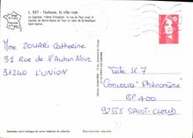 CPM Toulouse la ville rose le Capitole l'hotel d'Assezat la rue du Taur avec le clocher de Notre Dam