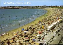 CPM Cote Vendeenne St Gilles Croix de Vie la grande plage 