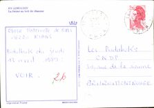 CPM En Limousin la ferme au toit de chaume Bœufs