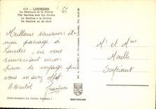 CPM Lourdes La Basilique et la Grotte 