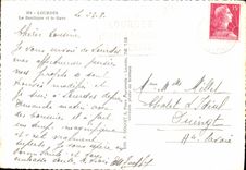 CPM Lourdes La Basilique et le Gave 