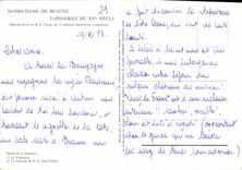 CPM Notre Dame de Beaune Tapisseries du XV siecle