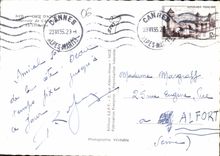 CPM Cote d'Azur Souvenir de Cannes La Croisette Folklore Femme